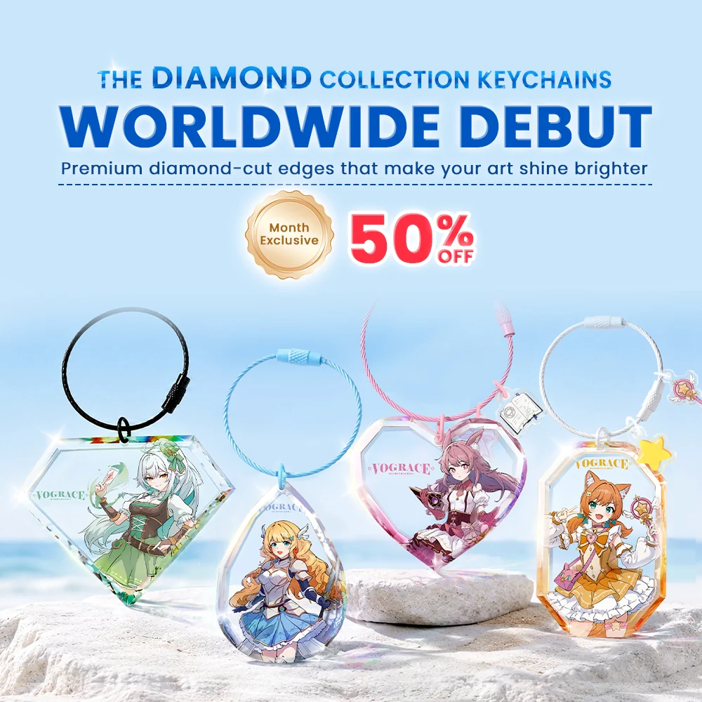 Custom Acrylic Diamond Keychain - Image 2