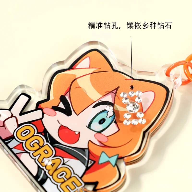 Custom Acrylic Rhinestone Keychain - Image 7